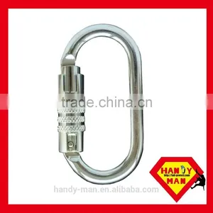 2442KTL-3 Triple Lock Galvanized Steel Oval Carabiner thumbnail-1