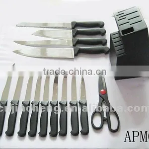 15pcs Chef Knives, Kitchen Knife Sets With Stand thumbnail-1