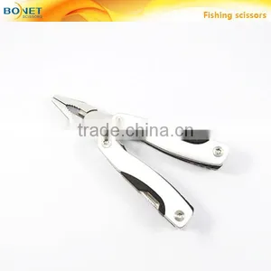 SFI0003B FDA Qualified Multi Purpose Stainless Steel Folding Fly Fishing Pliers Scissor thumbnail-1