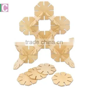 Natural Wood Toy Kids Educational 3D Wooden Puzzle Pieces thumbnail-1