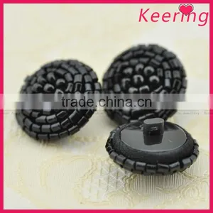Keering Garment Accessories Bulk Price Black Beads Button WBKA-028 thumbnail-2