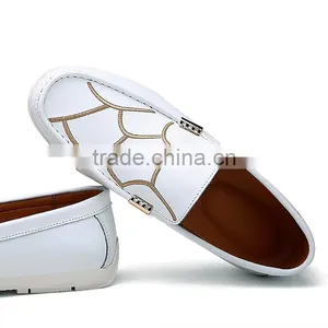 New Style Blue Casual Shoes Fashion for Men, Slip on White Peas Shoes Casual Brand With Leather From China Factory thumbnail-4