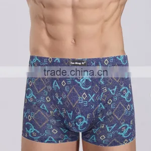 Colorful Printed Underwear Men Boxers Bamboo Fabric Men Panties thumbnail-2