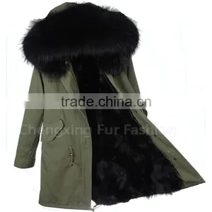 CX-G-P-12 Hot Selling Parka Coat Genuine Fox FUR Coat Women thumbnail-5