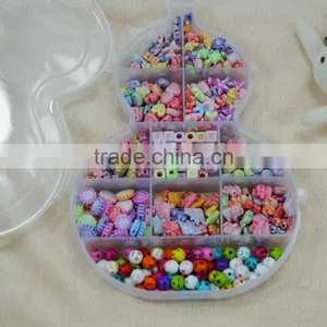 DIY Cartoon Jewelry Beads in Transparent Box Children DIY Jewelry Accessories Little Girl Toys Gift thumbnail-4
