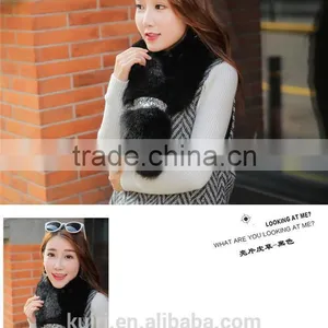 Brand Design Ladies Women Warm Faux Fur Fox Scarf Snood Scarf thumbnail-2