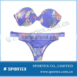 2016 OEM Printed Nylon Spandex String Sexy Brazilian Bikini Swimwear SSWA-0708 thumbnail-3