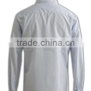 100% Cotton Design China Made Casual Workwear Light Blue Dress Shirt thumbnail-3