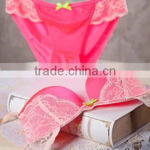 3/4 Cup Nylon & Lace Bra and Panties Set,two Hook-and-eye,back Closure thumbnail-1