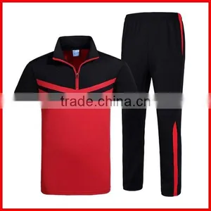 Hot Selling Cotton/ Polyester Mens Sportswear Tracksuits Fitness Plain Gym Football Training Tracksuit thumbnail-2