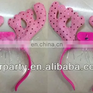 LHW-090 LED Flashing Reindeer Headband thumbnail-1