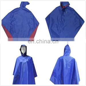 100% Waterproof Pvc Blue Customized Poncho thumbnail-3