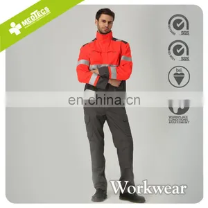 Red Safety Reflective Workwear Welding Protection Jackets thumbnail-1