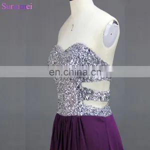 New Bling Bling High Quality Black Long Prom Dresses Best Selling Sexy Sweetheart Beaded Side Slit Girls Formal Dresses WH518 thumbnail-3