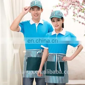 Polyester Stripe Kitchen Apron With Custom Logo High Quality From China thumbnail-4