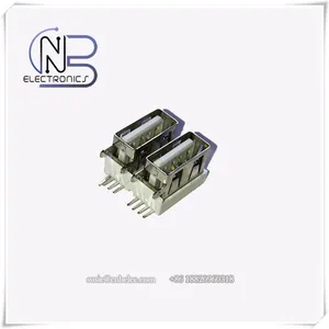 USB 2.0 Header Double Stack Connector, Right Angle Pac Mount Usb Connector thumbnail-2