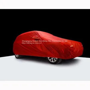 Red Color 190T Polyester SUV Waterproof Car Covers thumbnail-3