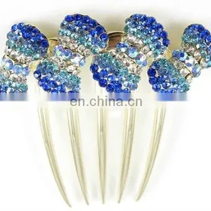 2013 Newest Fashion Alloy Bowtie Rhinestone Hair Comb Fork thumbnail-1