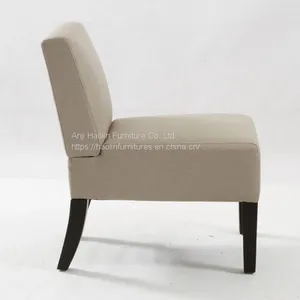 Linen Accent Chair in Solid Wood Fabric Accent Chair HL-6090 thumbnail-3