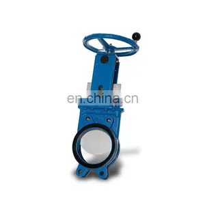 DN100 Ductile Cast Iron Pneumatic Knife Gate Valve PN10 thumbnail-2
