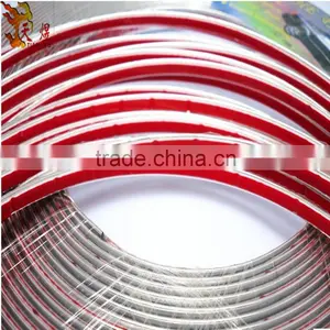Silver Car Grille Exterior Chrome Styling Decoration Moulding Trim Strip 6mm thumbnail-4