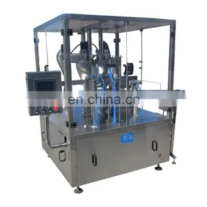 Factory Price Rotary Table Penaut Butter Filling and Sealing Machine thumbnail-1