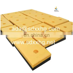 Heavy Traffic Door Polyethylene Yellow UHMWPE Dock Bumper Sliding UHMW PE Dock Bumper Pads DOCK WALL RUBBER BUMPER thumbnail-4