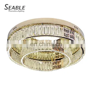 Luxury Style Interior Decoration Dining Room Living Room Modern Crystal LED Ceiling Lamp thumbnail-3
