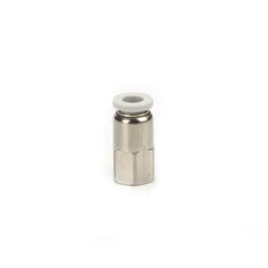 1/2 Inch PCF Series Female Thread Straight Nickel-plated Copper Pneumatic Push To Connect Tube Fitting thumbnail-1