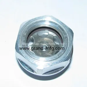 Liquid Radiator Cooling System Round Aluminum Sight Glass (BSP G Thread & Metric Thread) thumbnail-1