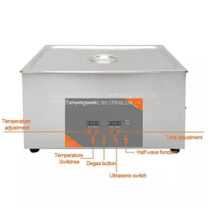FanYing Ultrasonic Cleaner 22L 900W Digital Timer Adjust Temperature Degas For Bath Jewelry Glasses Watch Industrial Parts thumbnail-2