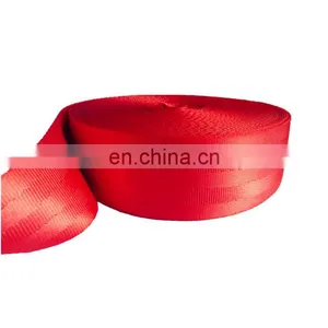Logo Customized High Quality 47mm High Tenacity OEM Red Polyester Safety Webbing Strap Tape for Car Seat Belt thumbnail-3