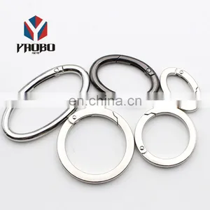 Multifunctional Custom O Shape Spring Ring Gate Design Locking Bulk Carabiner Snap Hook For Climbing thumbnail-1