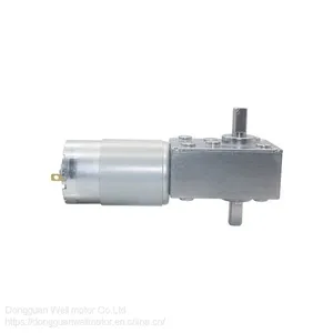 4058 dc Worm Geared Reduction Motor With Encoder Dual Shaft High Torque Geared Motor thumbnail-1