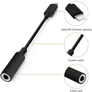 3.5Mm Aux Jack Audio Earphone Headphone Jack Adapter For Iphone thumbnail-3