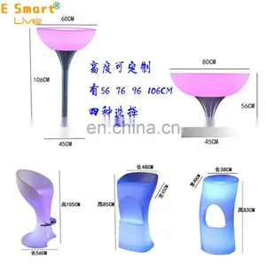 Garden Decoration Led Illuminated /battery Operated Rechargeable Modern Design Led Bar Chair Party Led Light Cocktail Table thumbnail-5