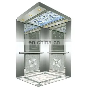 630kg~1600kg,1.0m/s~1.75m/s Machine Room Elevator Cabins, Luxury Residential Passenger Cabin thumbnail-4