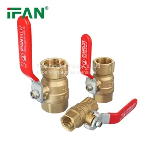 IFAN Plumbing Material 1/2-4 Inch Brass Body Ball Valve Threaded Ball Valve thumbnail-1