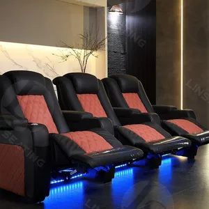 3 Seat Theater Recliner With Power Headreset LS-856CB thumbnail-3