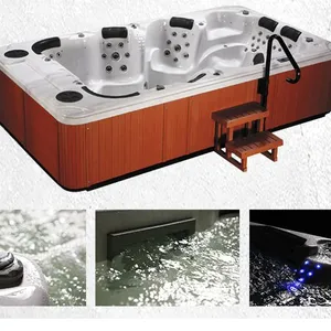 Factory Supply Deluxe Massage Spa Tub Outdoor Whirlpool Hot Tubs for 8 Persons thumbnail-3