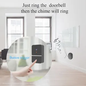 Ringsee Smart Ring Camera Doorbell Battery Video Doorbell Audio Intercom Wireless Door Chimes for Business Home Office Store thumbnail-5