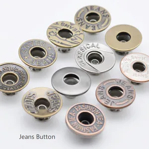 17mm Brass Open Hole Single Pin Jeans Button for Jeans thumbnail-1