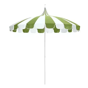 Pagoda Umbrellas Wind-Resistant 2.5M Fiberglass Ribs Beach Umbrellas OEM Wholesale Patio Outdoor Umbrella Customized Colors UPF50+ thumbnail-3