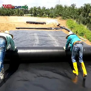 Wandafu 0.5mm High-Density Polyethylene (HDPE) Black Pond Liner Waterproof Plastic Geomembrane for Mining Ponds thumbnail-4