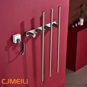 Bathroom Electric Heated Towel Rack, Towel Warmer for Bathroom, Wall Mounted Stainless Steel,5 Colours thumbnail-2