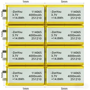 ZonYou 114065 Semi-Solid State 4000mAh Lithium Polymer Battery With 1000 Cycles Life for Automatic Wearable Breast Pump Electric thumbnail-3