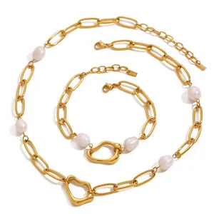 Minimalist Waterproof Stainless Steel Gold Necklace - Exquisite Custom Fashion Jewelry thumbnail-5