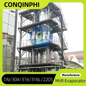 Industrial Wastewater MVR Evaporator 5000L/h 316L Stainless Steel PLC Automatic thumbnail-3