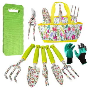 Wholesale Garden Tool Set Stainless Steel Gardening Hand Tools Kit With Storage Bag Gloves and Pruning Shears thumbnail-2