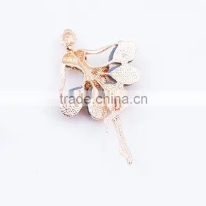 2016 Top Sale Lovely Beautiful Dancer Girls Alloy Crystal Brooch Fashion Ladies Jewelry Quality Choice thumbnail-3